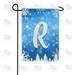 America Forever Winter Monogram Letter R Winter Forest Garden Flag Vertical Double Sided 12.5 x 18 inches Happy Holiday Christmas Seasonal Flags for Outdoor Yard Porch Snowflakes Garden Flag