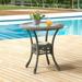 Carolina 30 Diameter All-Weather Wicker Bistro Dining Table with Glass Top