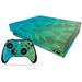 Carbon Fiber Skin Compatible With Microsoft Xbox One X Blue Green Polygon