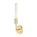 1 Light Contemporary Metal Exposed Bulb Wall Sconce-16.75 inches H By 4.75 inches W-Aged Brass Finish Bailey Street Home 735-Bel-2692758