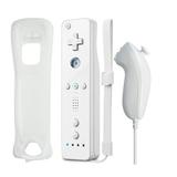 Bonacell Wii Remote Controller and Nunchuck Controller Compatible for Nintendo Wii and Wii U Controller Wii Controller with Silicone Case and Wrist Strap Built-in Motion Plus
