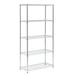 Honey-Can-Do 5-Tier Adjustable Shelving Unit With Wheels and 350-lb Weight Capacity Per Shelf Chrome Shelves & Shelf Units Chrome Steel