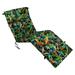 Blazing Needles 72 x 24 in. Patterned Polyester Outdoor Chaise Lounge Cushion Tucuman Ebony