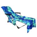 Beach Chair Cover Towel Lounge Chair Towel Cover with Side Storage Pockets Microfiber Terry Beach Towel for Pool Sun Lounger Sunbathing Vacation 82.5 x29.5
