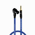 Right Angle XLR Male to 1/4 TRS Male - 1.5 Feet - Blue - Pro 3-Pin Microphone Connector for Powered Speakers Audio Interface or Mixer for Live Performance & Recording