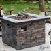 Jr s Patio Propane Outdoor Patio Furniture Stone Square Fire Pit 50 000BTU