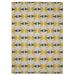 Linon Outdoor Washable Area Rug Collection Ivory and Yellow 3 x 5