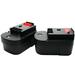 2-Pack UpStart Battery - Black & Decker EPC148CBK Battery Replacement - For Black & Decker 14.4V HPB14 Power Tool Battery (2000mAh NICD)