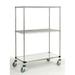 21 Deep x 48 Wide x 69 High 1200 lb Capacity Mobile Unit with 2 Wire Shelves and 1 Solid Shelf