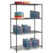 Nexel 5 Tier Black Epoxy Wire Shelving Starter Unit 48 W x 24 D x 74 H