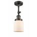Innovations Lighting - Bell - 1 Light Semi-Flush Mount In Industrial Style-13.5