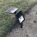Gama Sonic Solar Flood Light Outdoor Black Cast Aluminum Warm White LEDs Stake or Flat Mount Uplight for Trees House Landscaping Walls with Detachable Solar Panel (203001-5)