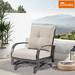 Ulax Furniture Outdoor/Indoor Aluminum Motion Rocking Chair Patio Club Chair with Sunbrella Cushions