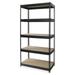 Lorell Riveted Steel Shelving 5 Compartment(s) - 84 Height x 48 Width x 24 Depth - Recycled - Black - Steel - 1Each