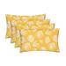 RSH DÃ©cor Indoor Outdoor Set of 4 Pillows 26 x 16 Shade Spice Yellow