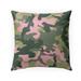 Camo Flow Pink and Green Outdoor Pillow by Kavka Designs