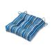 Greendale Home Fashions 20 x 20 Sapphire Stripe Outdoor Tufted Dining Seat Cushion