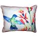Betsy Drake HJ644 16 x 20 in. Hummingbird & Fire Plant Large Indoor & Outdoor Pillow