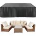 UMINEUX Outdoor Waterproof Furniture Covers Patio Sectional Furniture Set Covers (Black 110 L x83 W x 28 H)