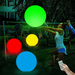 Swimming Pool Toys Beach Ball Glow 16 LED 13 Colors Changing Inflatable Floating Light Up Ball with Remote Glow in The Dark Party Decorations Gift for Kids Adult(1 PCS)