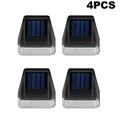 2/4/6PCS LED solar powered outdoor lamp christmas lights garden fence step deck stairway outdoor street lamp waterproof holiday light