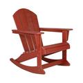 Polytrends Laguna Adirondack Eco-Friendly Poly All-weather Outdoor Rocking Chair Red