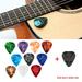 Yesfashion 10 Pcs Guitar Picks & Guitar Pick Holder Set for Acoustic Guitar Electric Guitar Bass Ukulele Stick-on Holder (Picks Random Color)