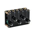 Andoer 4-in-1-out Passive Mixer Module Mini Stereo 4-Channel Passive Mixer Audio Mixer 4 Audio Input to 1 Output Ultra Compact Low Noise for Recording Studio Console Stage Small or Bar