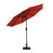 WestinTrends Paolo 9 Ft Outdoor Umbrella with Base Included Market Table Umbrella with 64 Pound Solid Square Concrete Base Red