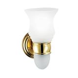 Empire Industries Bentley Solid Brass Wall Sconce with Frosted Glass & Nightlight Option Polished Brass