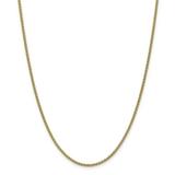 14K Yellow Gold 2.00mm Spiga Chain 16 Inch