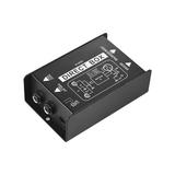 Walmeck Professional Single Channel Passive DI-Box Direct Injection Audio Box Balanced & Unbalance Signal Converter with XLR TRS Interfaces for Electric Guitar Bass Live Performance