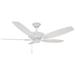 Hampton Bay 59216 North Pond 52 in. LED Outdoor Matte White Ceiling Fan with Light