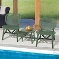 Outdoor Bistro Sets SYNGAR 3 Piece Natural Color Wicker Chairs Set Cushioned Patio Conversation Chairs Sets with 2 Armchairs and Tempered Glass Coffee Table for Yard Deck Poolside D7830