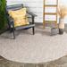 Safavieh Courtyard Marolyn Indoor/ Outdoor Patio Backyard Rug Beige/Beige 4 x 4 Round 4 Round Outdoor Indoor Living Room Bedroom Dining Room