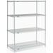 Nexel 5 Tier Stainless Steel Wire Shelving Starter Unit 54 W x 18 D x 86 H