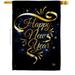 Ornament Collection H192047-BO 28 x 40 in. Gold Happy New Year House Flag with Winter Double-Sided Decorative Vertical Flags Decoration Banner Garden Yard Gift