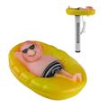 Cartoon Uncle Swimming Pool Thermometer Cartoon Uncle Floating Pool Thermometer Cartoon Man On Raft Funny Temperature Gauge Water Thermometer with String for Spa Tub Pond New