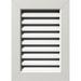 12 W x 24 H Rectangle Gable Vent (17 W x 29 H Frame Size): Functional PVC Gable Vent w/ 1 x 4 Flat Trim Frame