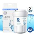 2 Pack MWF Refrigerator Cartridge Water Filter Replacement for Smart Water MWFP MWFA GWF HDX FMG-1 WFC1201 GSE25GSHECSS PC75009 RWF1060 Ice and Water Refrigerator Filter
