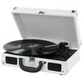 DIGITNOW Bluetooth Record Player 3 Speeds Turntable with Built-in Stereo Speakers Suitcase Design - White