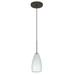 Besa Lighting - Karli-One Light Cord Pendant with Flat Canopy-4 Inches Wide by