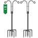 Shepherd Hook for Garden 2 PCS Adjustable Shepherds Hook for Bird-Feeder Lantern Rust Resistant Plant Hook Garden Stake