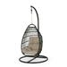 Coloma Outdoor Wicker and Rope Foldable Hanging Chair with Stand Multibrown Tan and Black