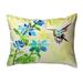 Betsy Drake 16 x 20 in. Aqua Hummingbird Non-Corded Indoor & Outdoor Pillow