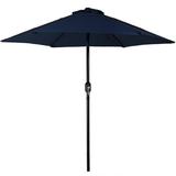 Sunnydaze 7.5 Aluminum Patio Umbrella with Tilt and Crank - Blue