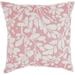 Waverly Pillows Leaf Storm 20 x 20 Coral Indoor/Outdoor Washable Throw Pillow