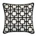 Modern Links Applique Indoor & Outdoor Decorative Pillow Black