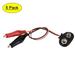 Uxcell 9V Battery Snap Connector to Insulated Dual Alligator Clips Test Cable 13cm Length for Electric Testing Work 5Pcs