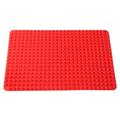 AMNHDO Silicone Mat Barbecue Grill Pad Bread Pizza Baking Tray Kitchen Tools (Red)
